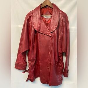 Avanti Vintage Leather Coat Size M